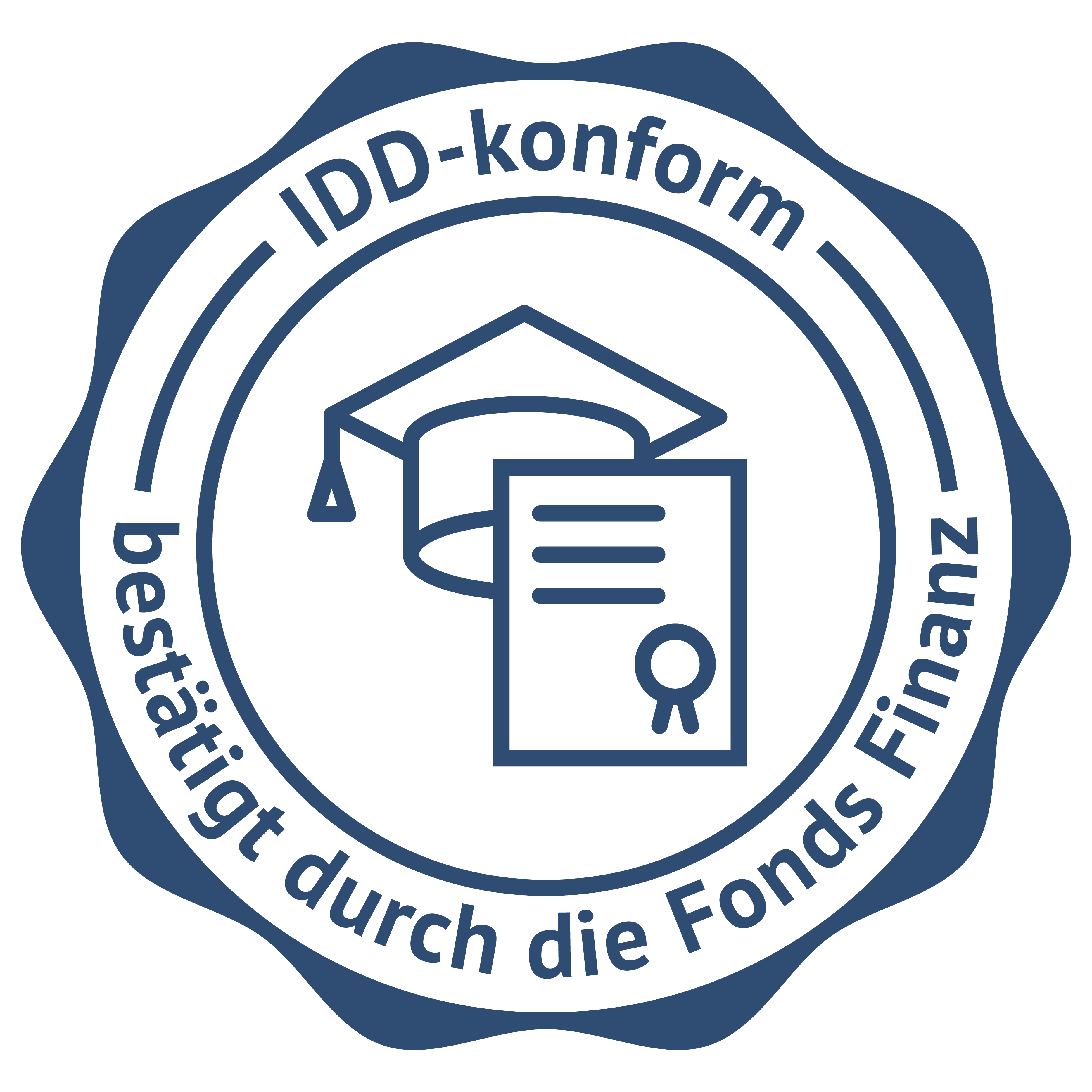 Siegel der Fonds Finanz für IDD-konforme Fachvorträge